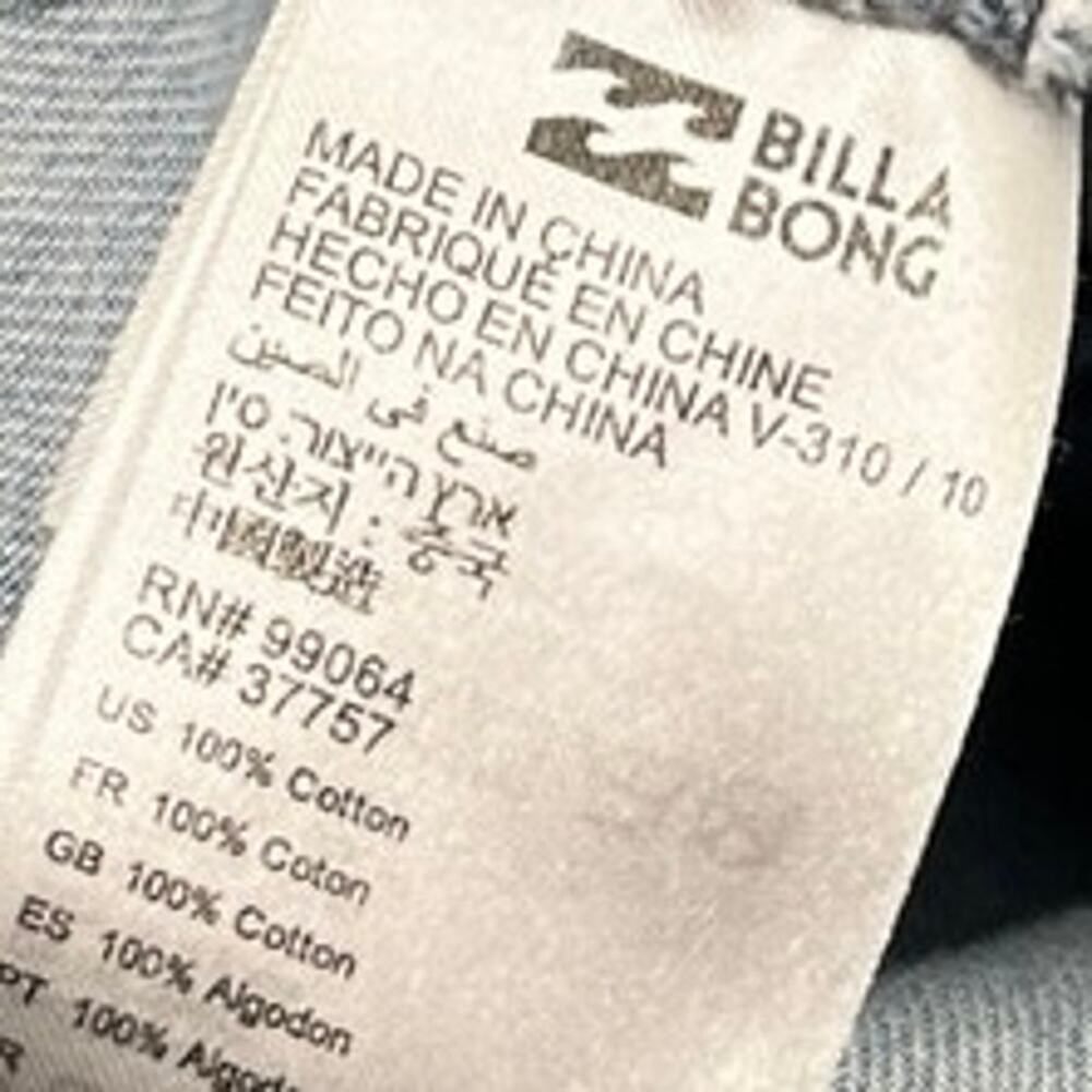 Billabong Denim‎ Overalls Button Front Jeans Y2K Sun Seeker Vintage Retro Farm L - Picture 6 of 10